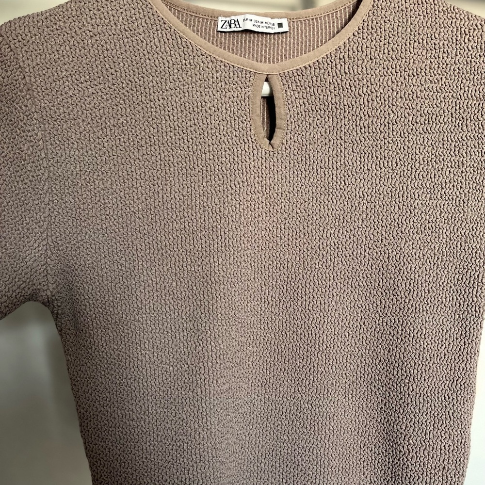 Zara cropped shirt